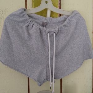 Aerie super soft drawstring sweat shorts M grey